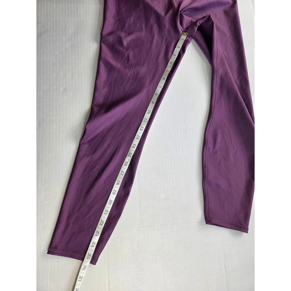 Alo Yoga Womens High Waist Crossover Leggings Plum Purple Size L